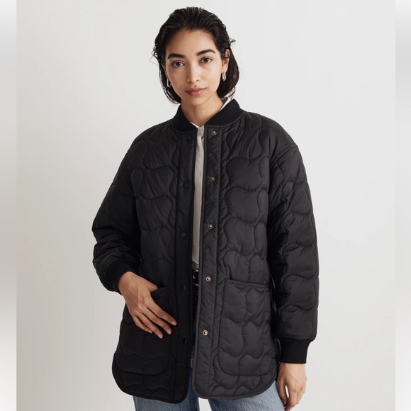 Madewell Quilted Oversized Bomber Jacket - Picture 2 of 6